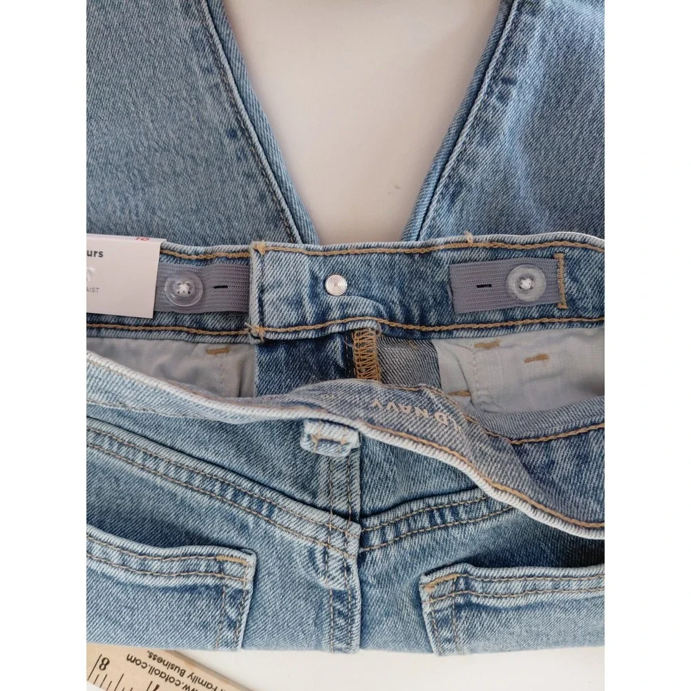 NWT High Rise Flare Old Navy Light Wash Denim Butterflies Girls 10 Adj‎ Waist